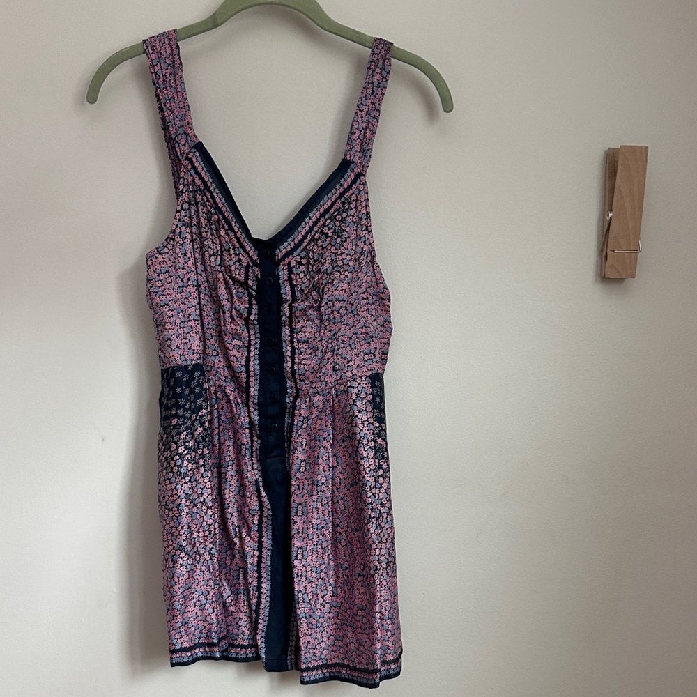 Free People Black and Pink Floral Dress